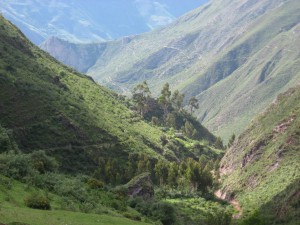 Looking down at Inca Raccay
